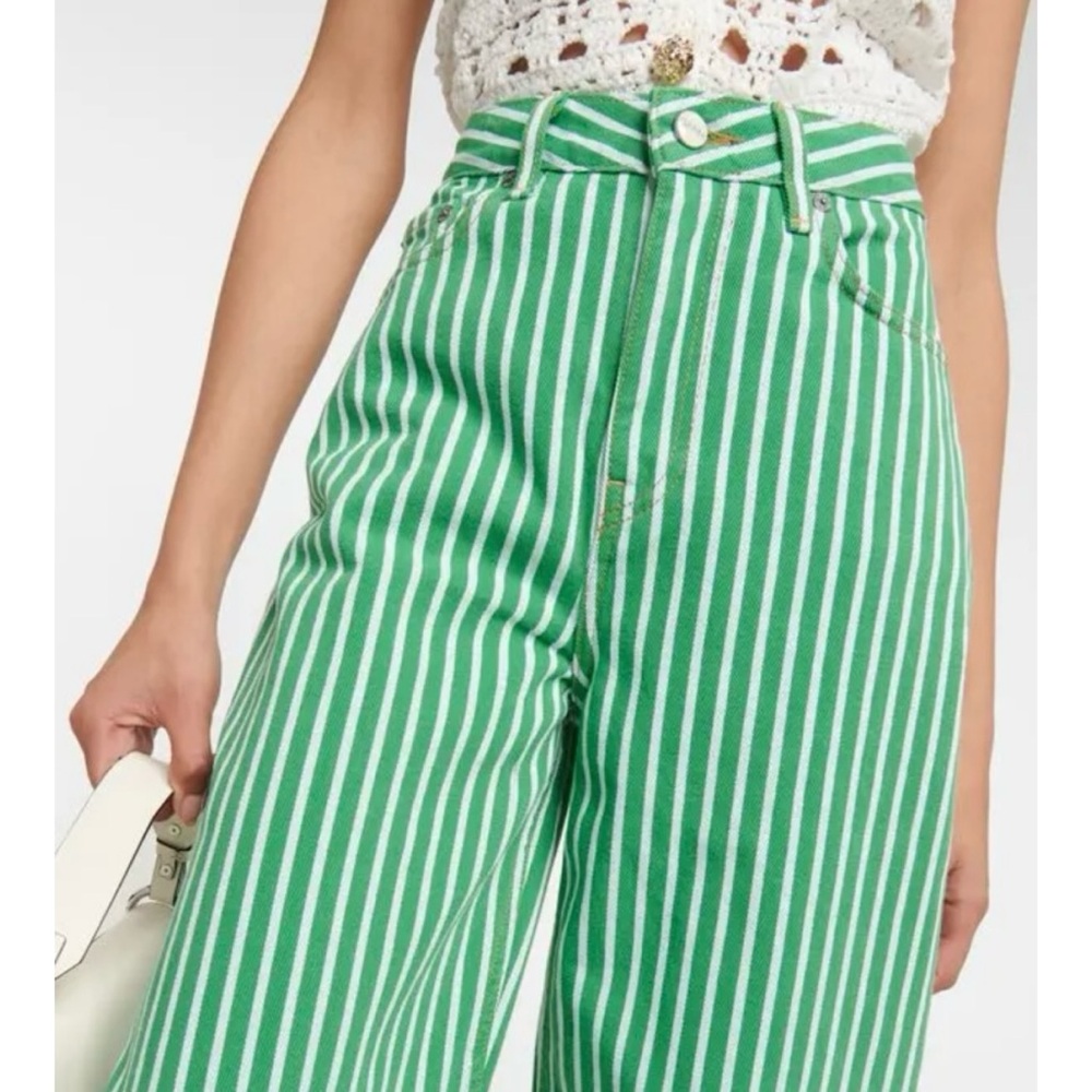 Ganni Kelly green striped Stary jeans - Picture 5 of 13